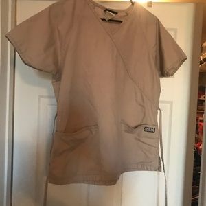 Tan scrub top